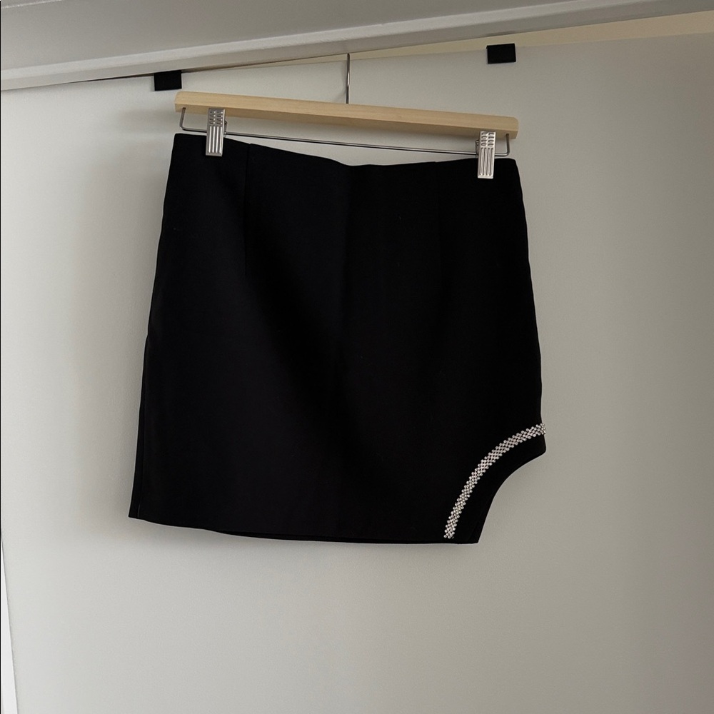Elegant Black Skirt with Embellished Detail